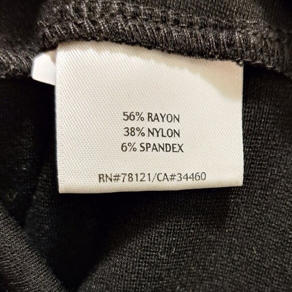 Eileen Fisher Stretch Ponte Pant Black Pull On Elastic Waist Size Large - Picture 6 of 8